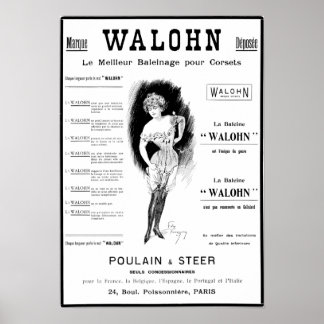 Poulain & Steer corset Poster