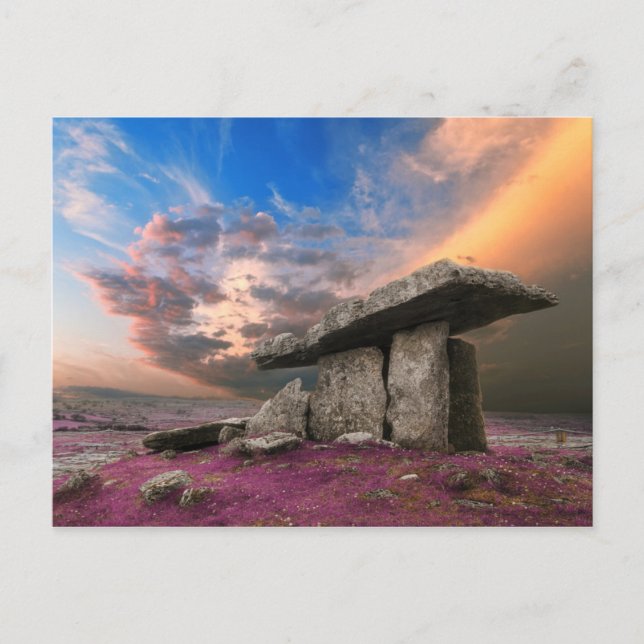 Poulnabrone dolmen, County Clare, Irland Vykort (Framsida)