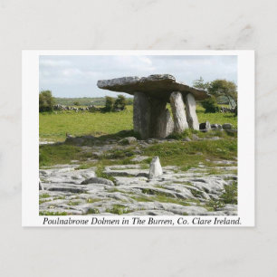 Poulnabrone Portal Grav, Burren, Clare, Irland Vykort