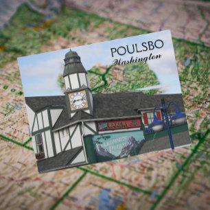 Poulsbo, Washington Little Norge Travel Photo Vykort