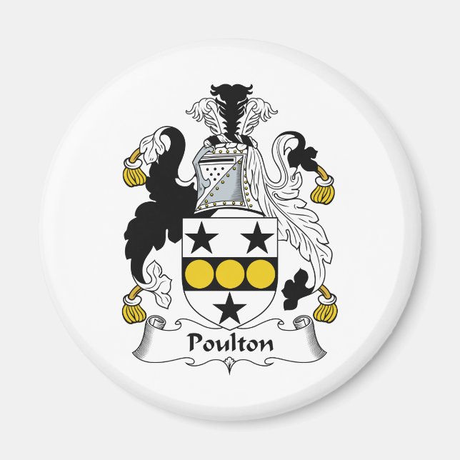 Poulton Family Crest Magnet (Framsidan)