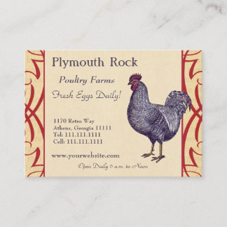 Poultry Farm Plymouth Sten Tupp Visitkort