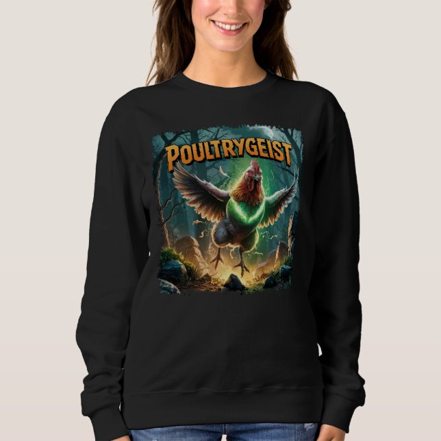 Poultrygeist Illustration Combo Creature Funny T Shirt (Framsida)