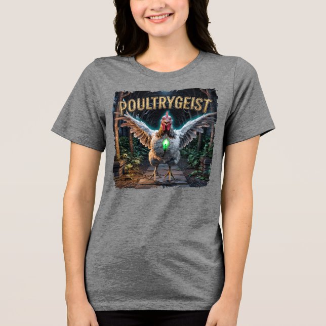 Poultrygeist Photographic Combo Creature Funny T Shirt (Framsida)