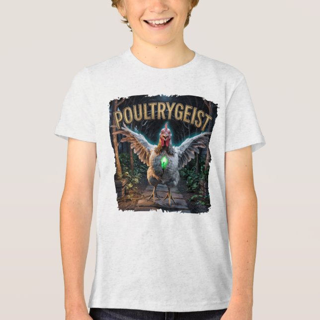 Poultrygeist Photographic Combo Creature Funny T Shirt (Framsida)
