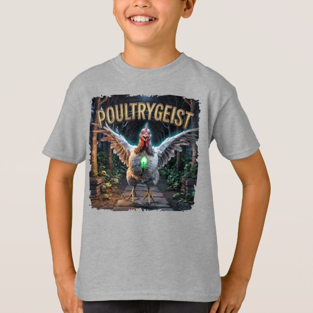 Poultrygeist Photographic Combo Creature Funny T Shirt (Framsida)