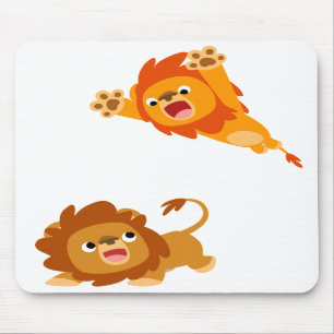 Pouncing och Pounced!! Tecknadlejon Mousepad Musmatta