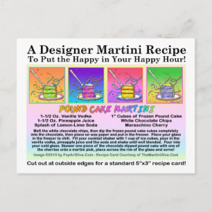 Pound Cake Martini Recept Card-vykort Vykort