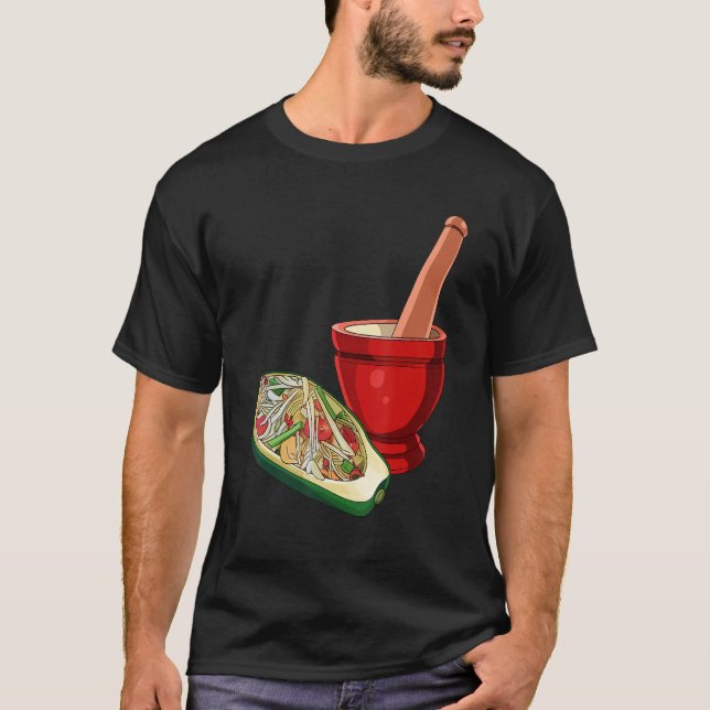 POUND IT Grönt Spicy Thai Papaya Salad khmer lao f T Shirt (Framsida)