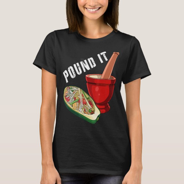 POUND IT Grönt Spicy Thai Papaya Salad TEE T KHMER (Framsida)