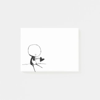 Pounding Heart Doodle Boy Post-it Block