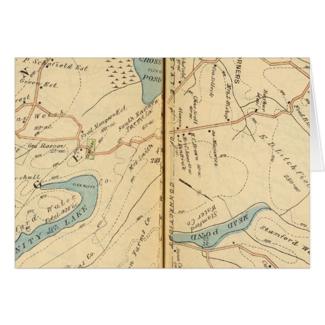 Poundridge, New York 2 Hälsningskort (Framsidan Horizontal)