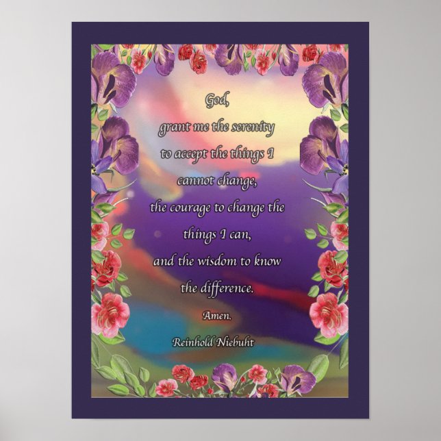 Pour Art Serenity Prayer Poster (Framsidan)