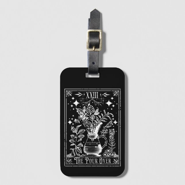 Pour over coffee Tarot Card Bagagebricka (Framsida vertikal)