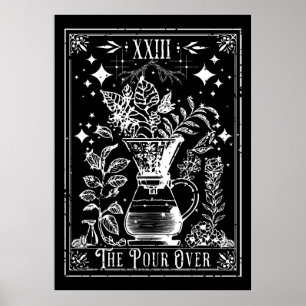 Pour over coffee Tarot Card Poster