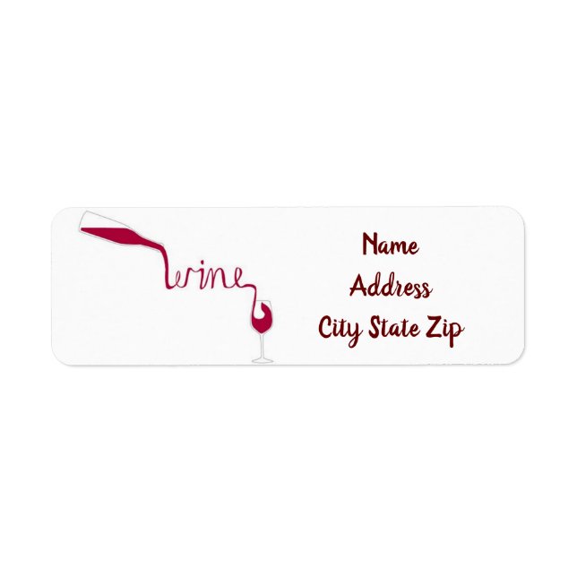 **POUR VIN** VIN ENTUSIAST-ETIKETT RETURADRESS ETIKETT (Framsidan)