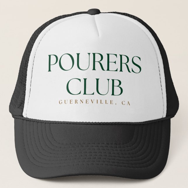 Pourers Club Trucker Hat – Guerneville, CA Keps (Framsida)