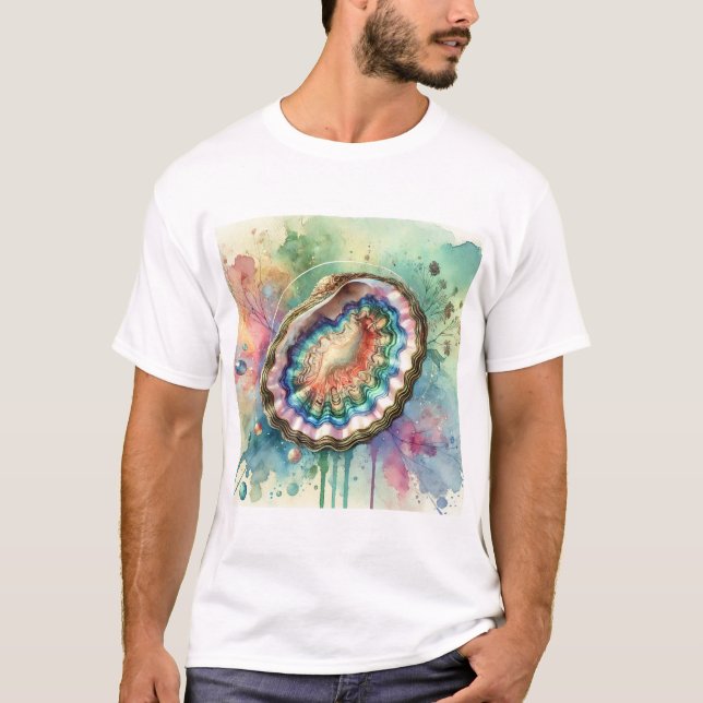Pourtales abalone 170724AREF126 - Watercolor T Shirt (Framsida)