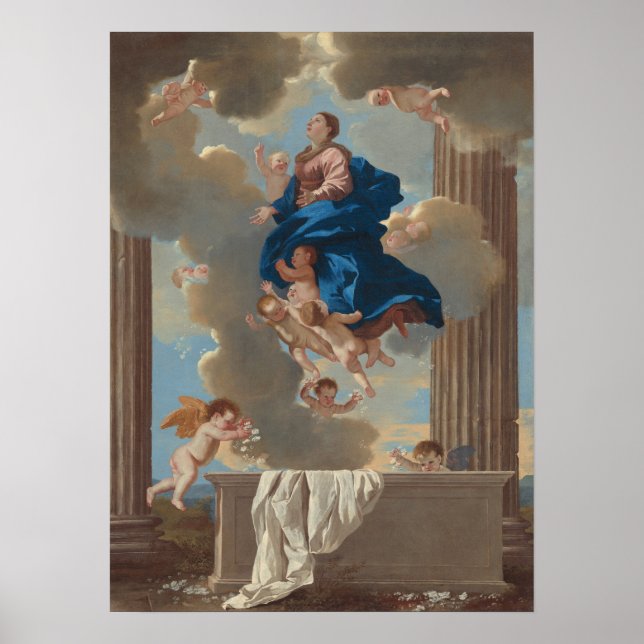 Poussin - antagande av jungfrun poster (Framsidan)