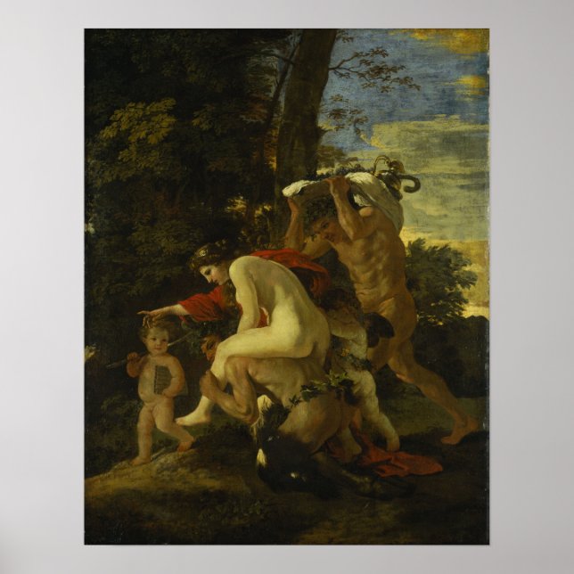 Poussin - Bakkanalisk scen Poster (Framsidan)
