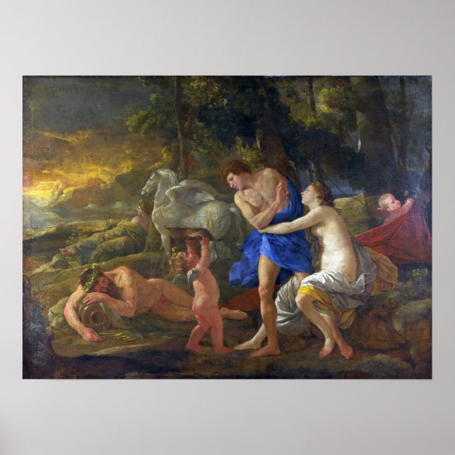 Poussin - Cephalus och Aurora Poster (Framsidan)