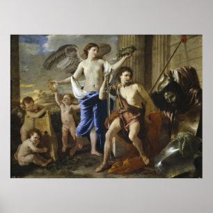 Poussin - David triumf Poster