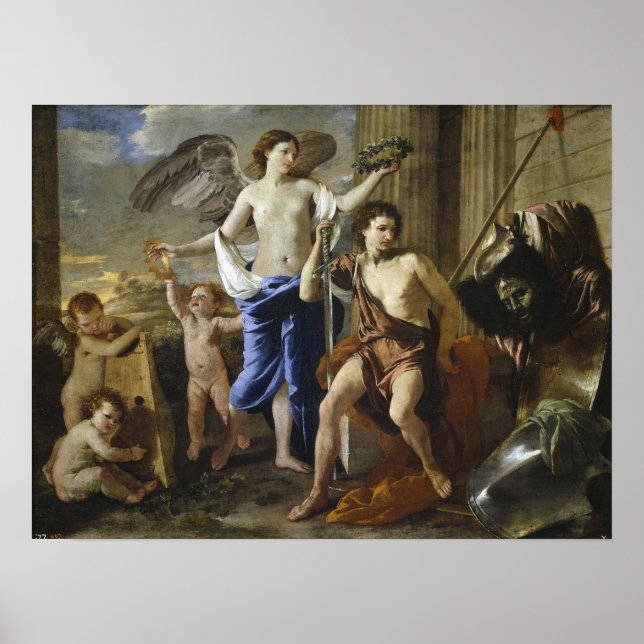 Poussin - Davids triumf Poster (Framsidan)