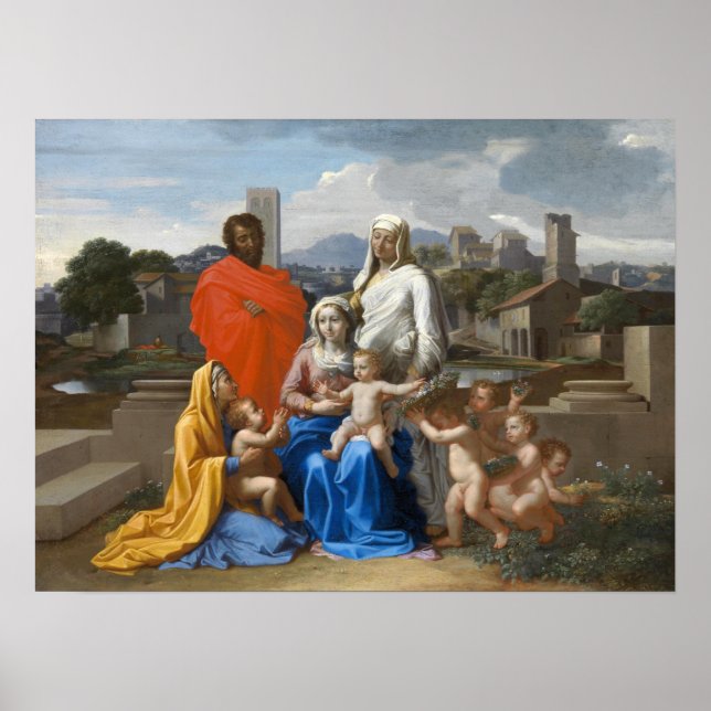 Poussin - Heliga familjen Poster (Framsidan)