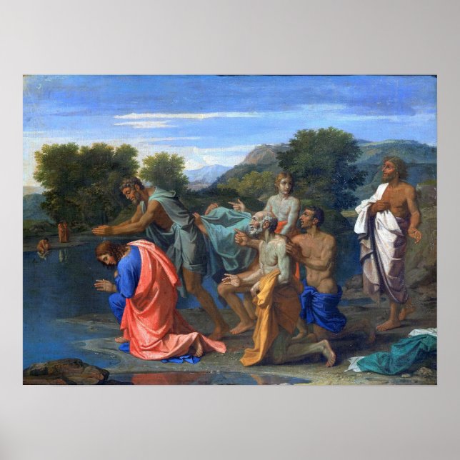 Poussin - Kristus baptism Poster (Framsidan)