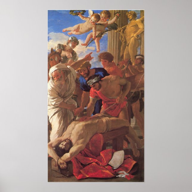 Poussin - Martyrdomaren Saint Erasmus Poster (Framsidan)
