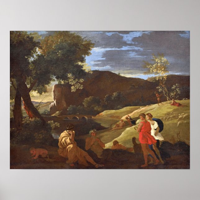 Poussin - Midas Pan och Shepherds Poster (Framsidan)