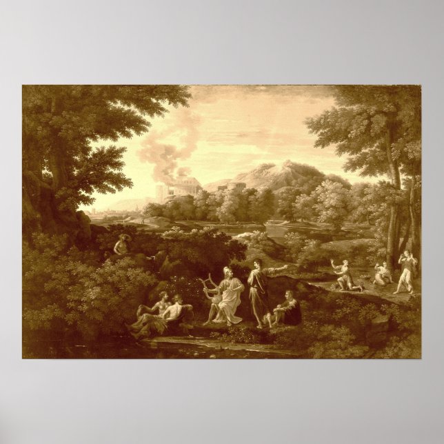 Poussin - Orfeus och Eurydike Poster (Framsidan)