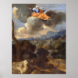 Poussin - Saint Rita av Cascia Poster