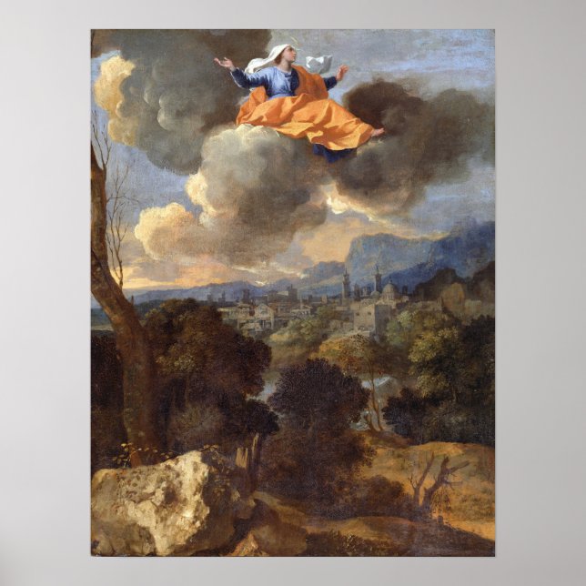 Poussin - Saint Rita av Cascia Poster (Framsidan)