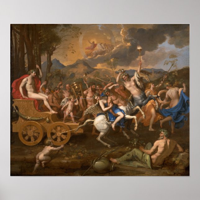 Poussin - "Triumph" av Bacchus Poster (Framsidan)