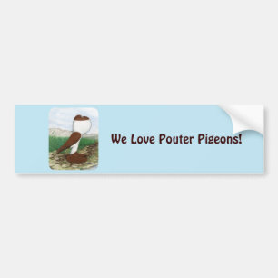 Pouter Pigeon Red Hana Bildekal