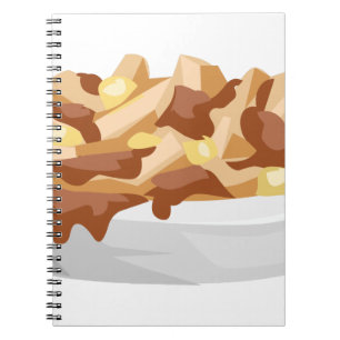 poutine anteckningsbok med spiral