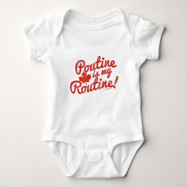Poutine är min Routine Tee Shirt (Framsida)