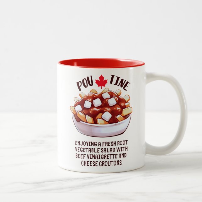 Poutine Canadian Root Vegetable Salad Två-Tonad Mugg (Höger)