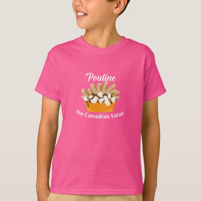 Poutine, Den Kanadensiska Salladen - Barn Basic T- T Shirt (Framsida)