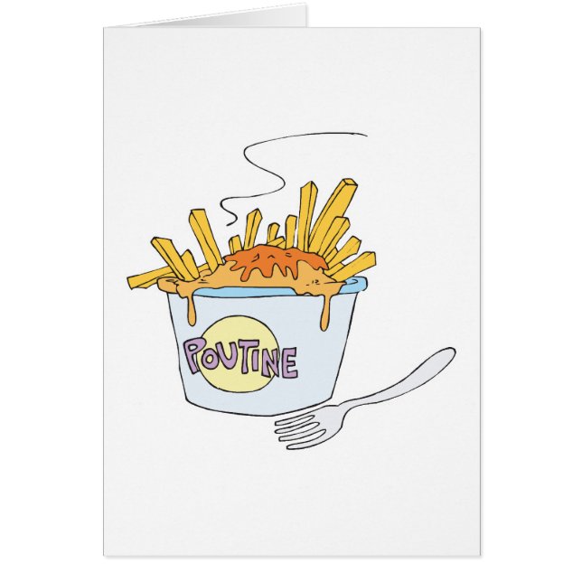 poutine hälsningskort (Framsidan)