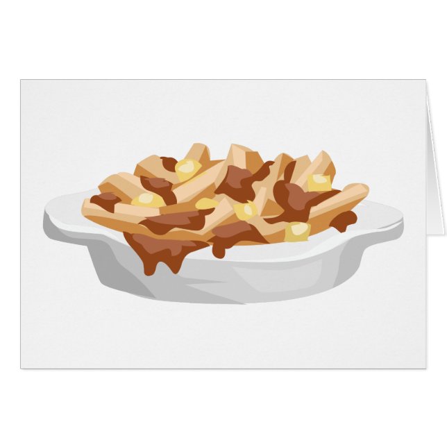 poutine hälsningskort (Framsidan Horizontal)