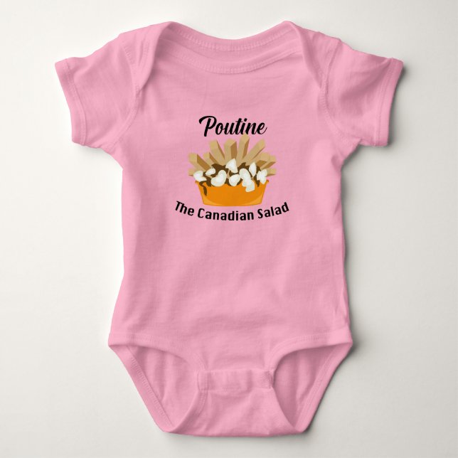 Poutine, Kanadas Salad - Baby Jersey Bodykostym T Shirt (Framsida)