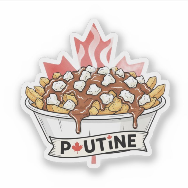 Poutine Klistermärken (Framsida)