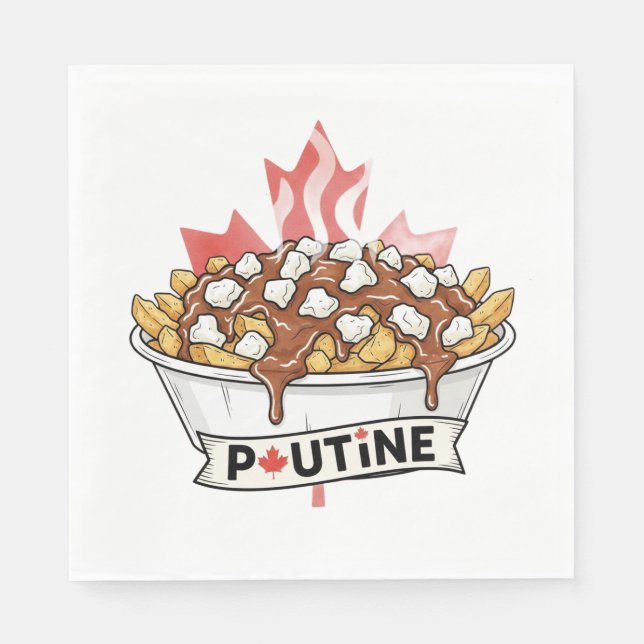Poutine Pappersservett (Framsidan)
