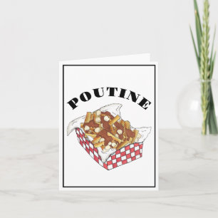 Poutine Quebec Canada Canadian Food Fransk Fries Kort