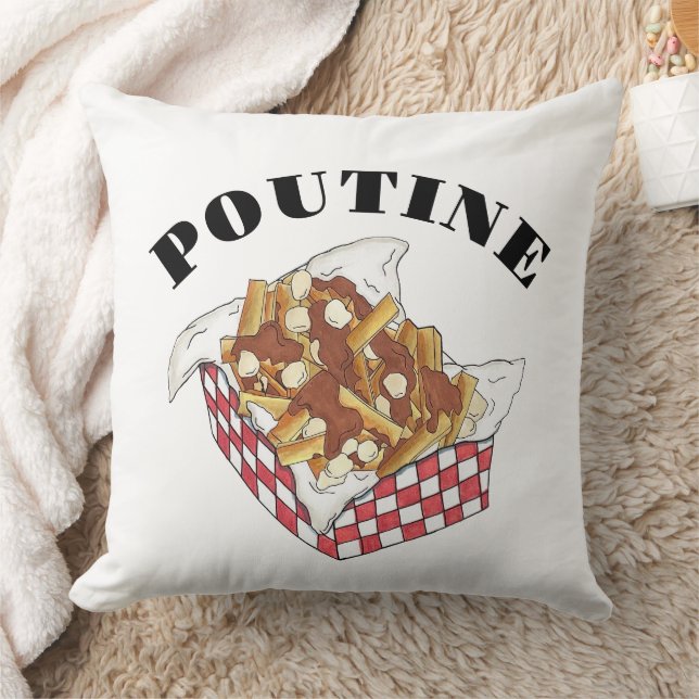 Poutine Quebec Canada Canadian Food Fransk Fries Kudde (Filt)