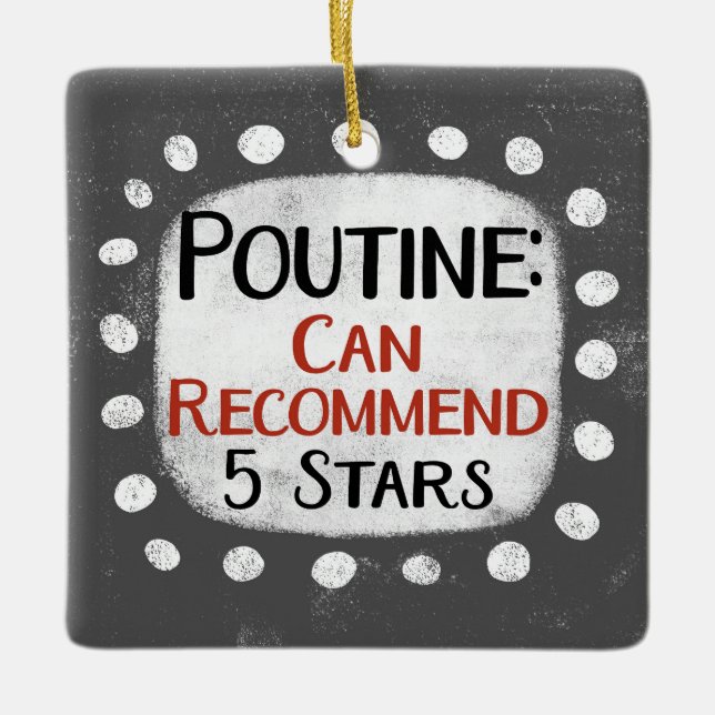Poutine-recension 5 Stjärnor Ornament (Framsida)