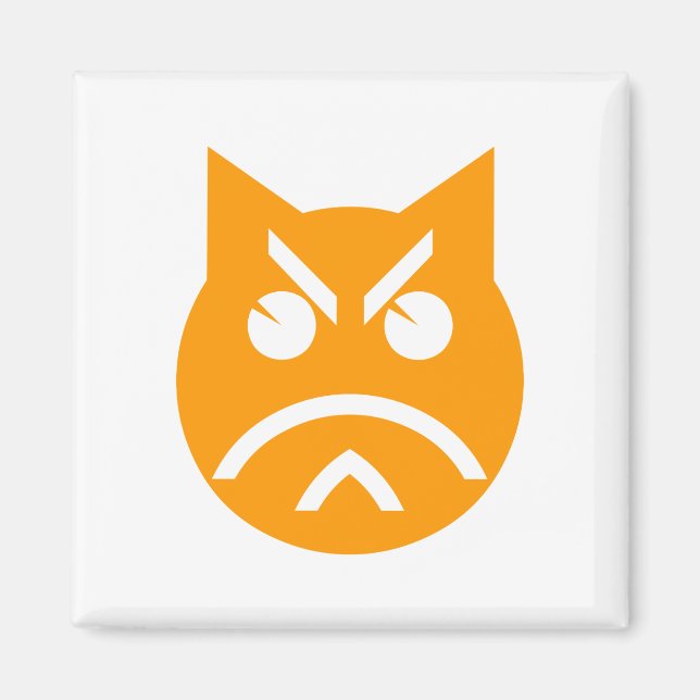 Pouting Emoji Cat Magnet (Framsidan)