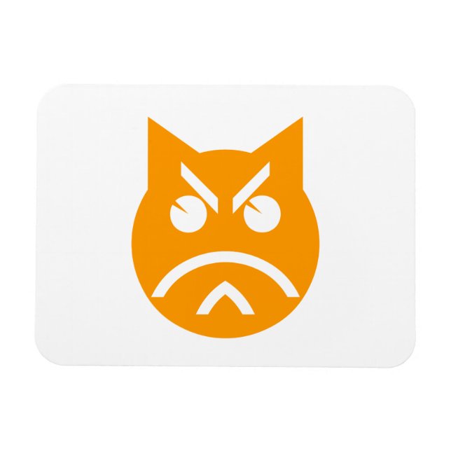 Pouting Emoji Cat Magnet (Horisontell)